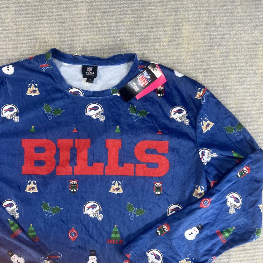 NWT Buffalo Bills NFL Christmas Long Sleeve Shirt Men’s L Holiday Team Apparel
